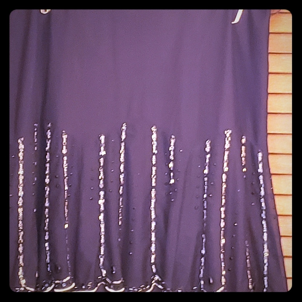 Black beaded skirt